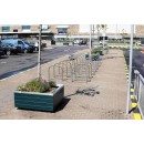 MK5 bins, planters, Sheffield bike stands, benches, seats, bollards, and wheel stops supplied by Larkin Engineering at Galway Shopping Centre